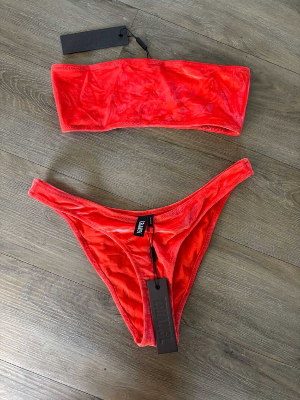Triangl Velvet Bikini Set